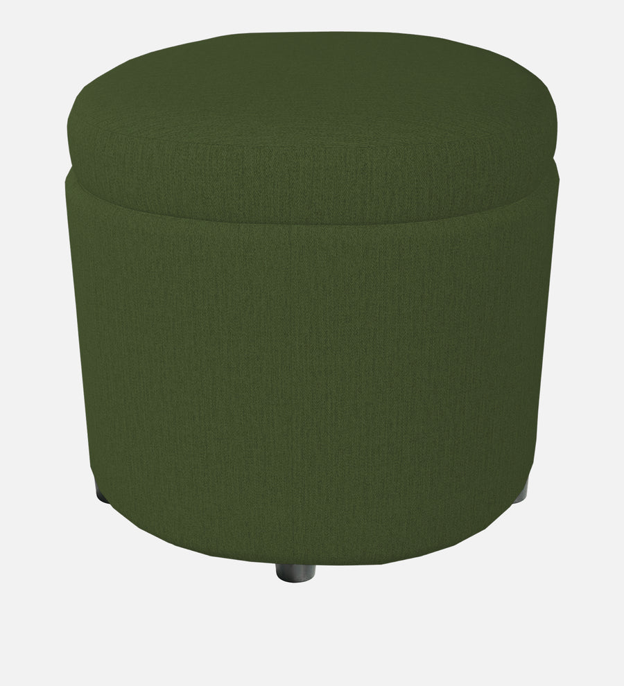 Ruggy Fabric Ottoman In Olive Green Colour With Storage - Febonic Living
