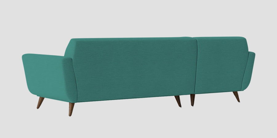 Jasmin Fabric Rhs Sectional Sofa 3 Lounger In Sea Green Colour - Febonic Living
