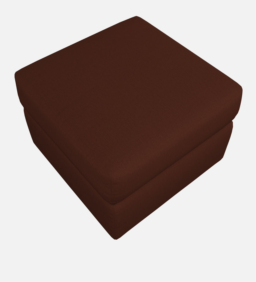 Penny Fabric Ottoman In Coffee Brown Colour With Storage - Febonic Living
