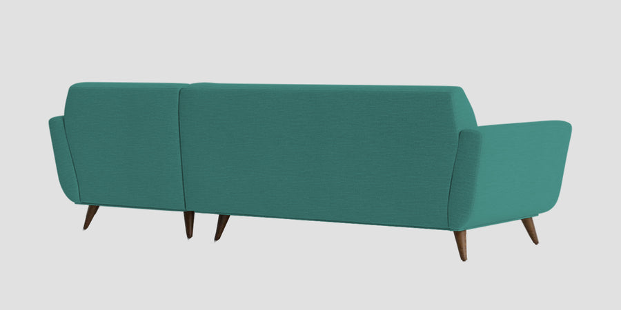 Jasmin Fabric Lhs Sectional Sofa 3 Lounger In Sea Green Colour - Febonic Living