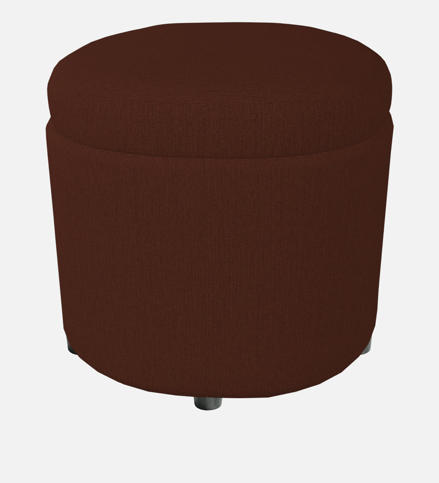 Ruggy Fabric Ottoman In Coffee Brown Colour With Storage - Febonic Living