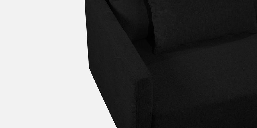 Kera Fabric Rhs Sectional Sofa 3 Lounger In Zed Black Colour - Febonic Living