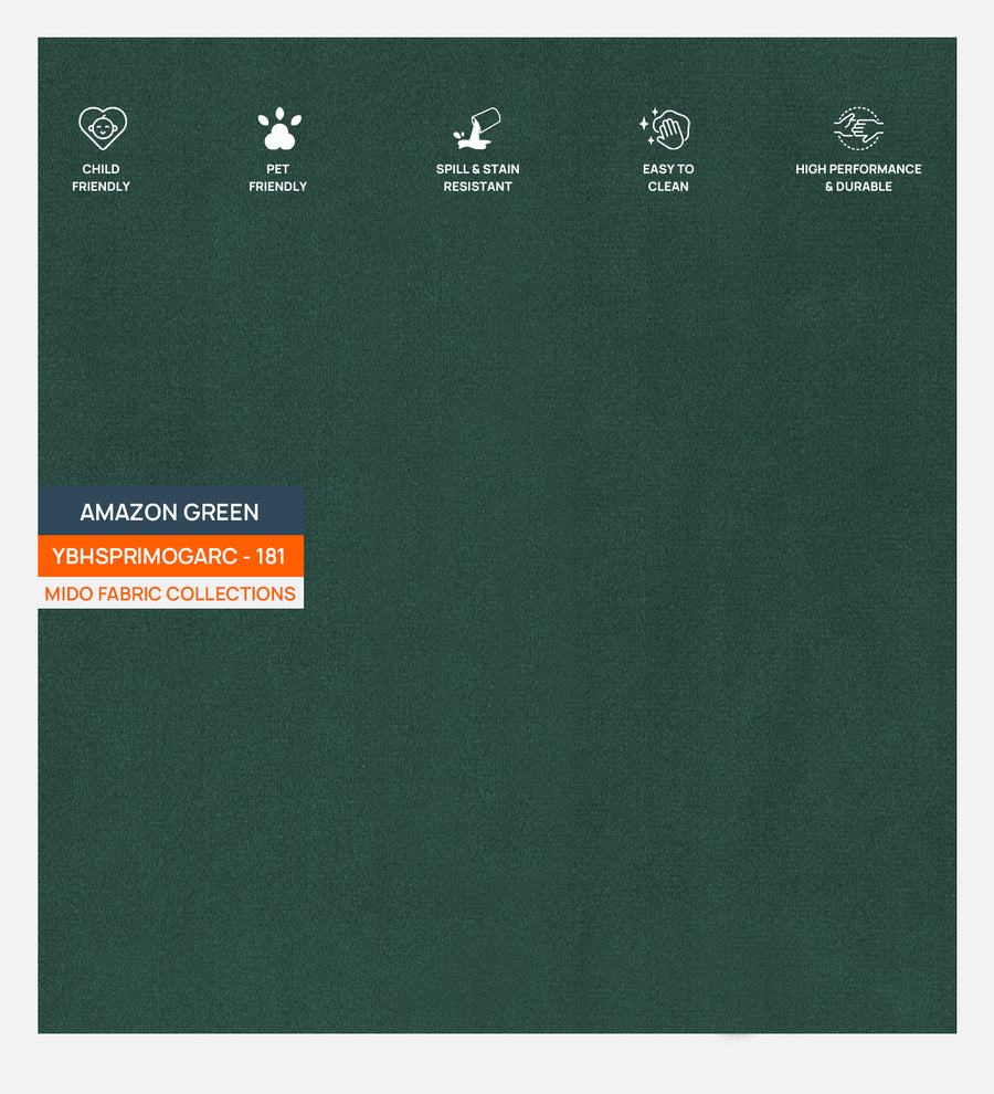 Adon Velvet Bench In Amazon Green Colour - Febonic Living