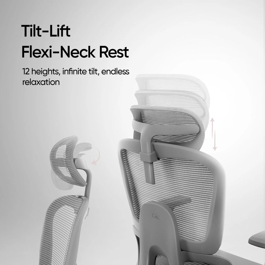 Ero Mesh Ergonomic Office Chair In Latty Grey Colour - Febonic Living