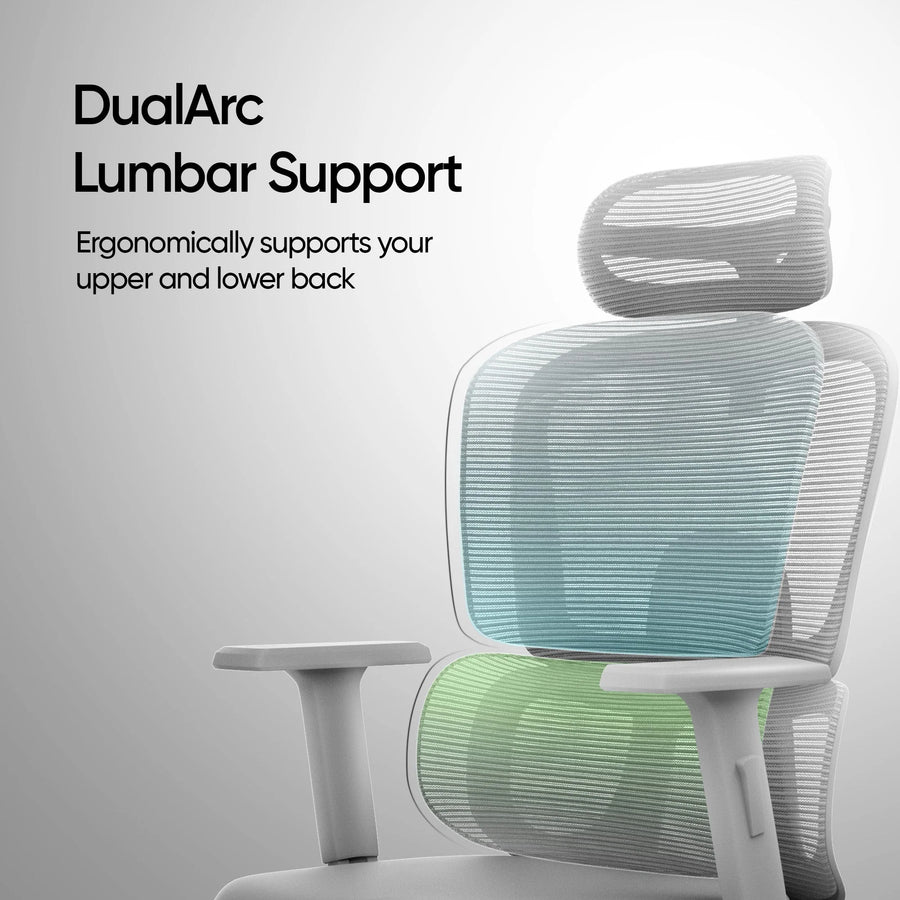Ero Mesh Ergonomic Office Chair In Latty Grey Colour - Febonic Living