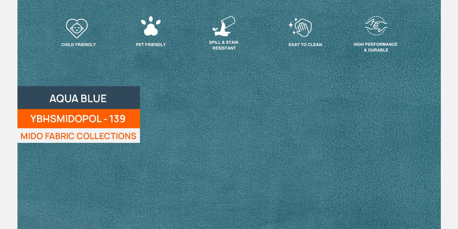 Wiki Velvet 3 Seater Sofa In Aqua Blue Colour - Febonic Living