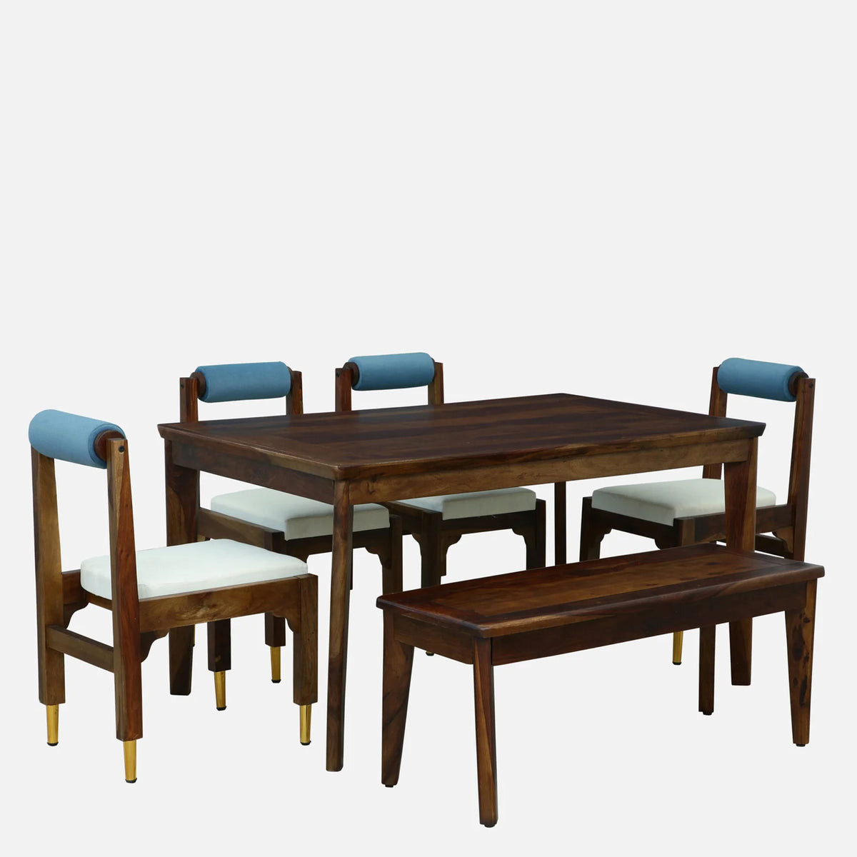 Aarika Sheesham Wood 6 Seater Dining Set With Bench