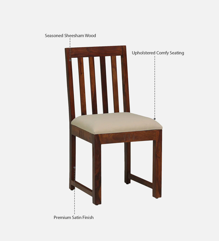 Nuck Sheesham Wood 4 Seater Dining Set In Honey Oak Finish - Febonic Living