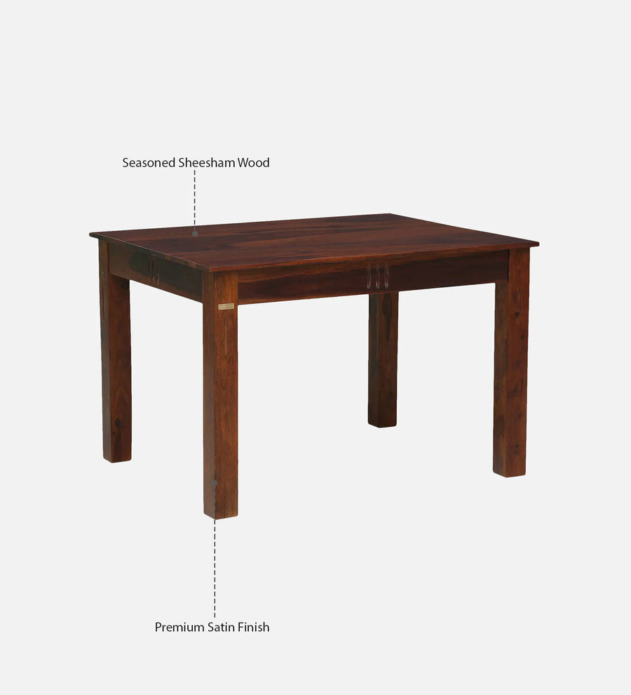 Nuck Sheesham Wood 4 Seater Dining Set In Honey Oak Finish - Febonic Living