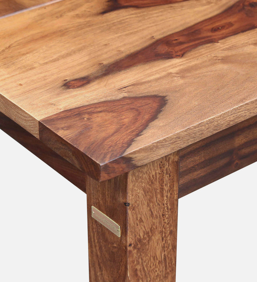 Nuck Sheesham Wood 4 Seater Dining Set In Rustic Teak Finish - Febonic Living