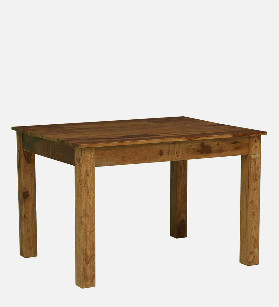 Nuck Sheesham Wood 4 Seater Dining Set In Rustic Teak Finish - Febonic Living