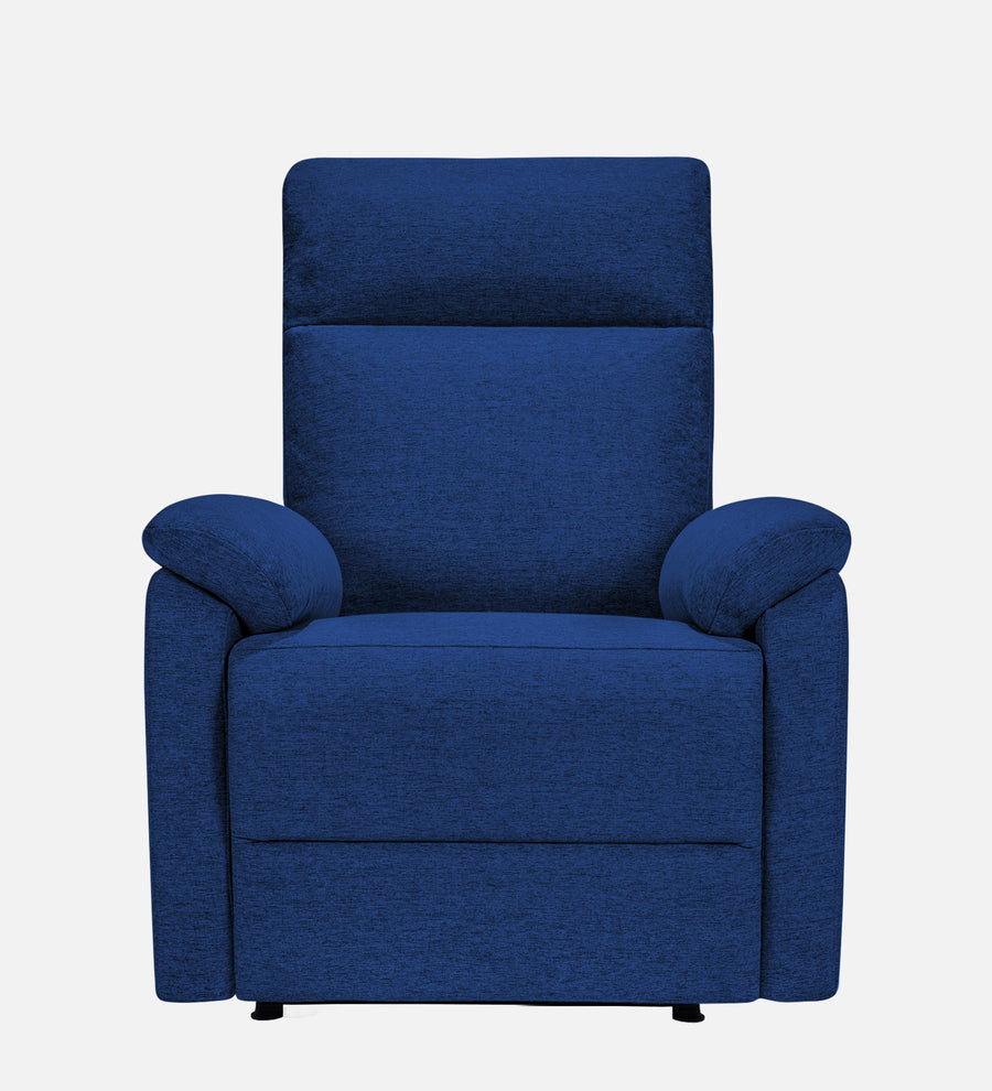 Abby Fabric 1 Seater Motorized Recliner In Royal Blue Colour - Front View by Febonic Living