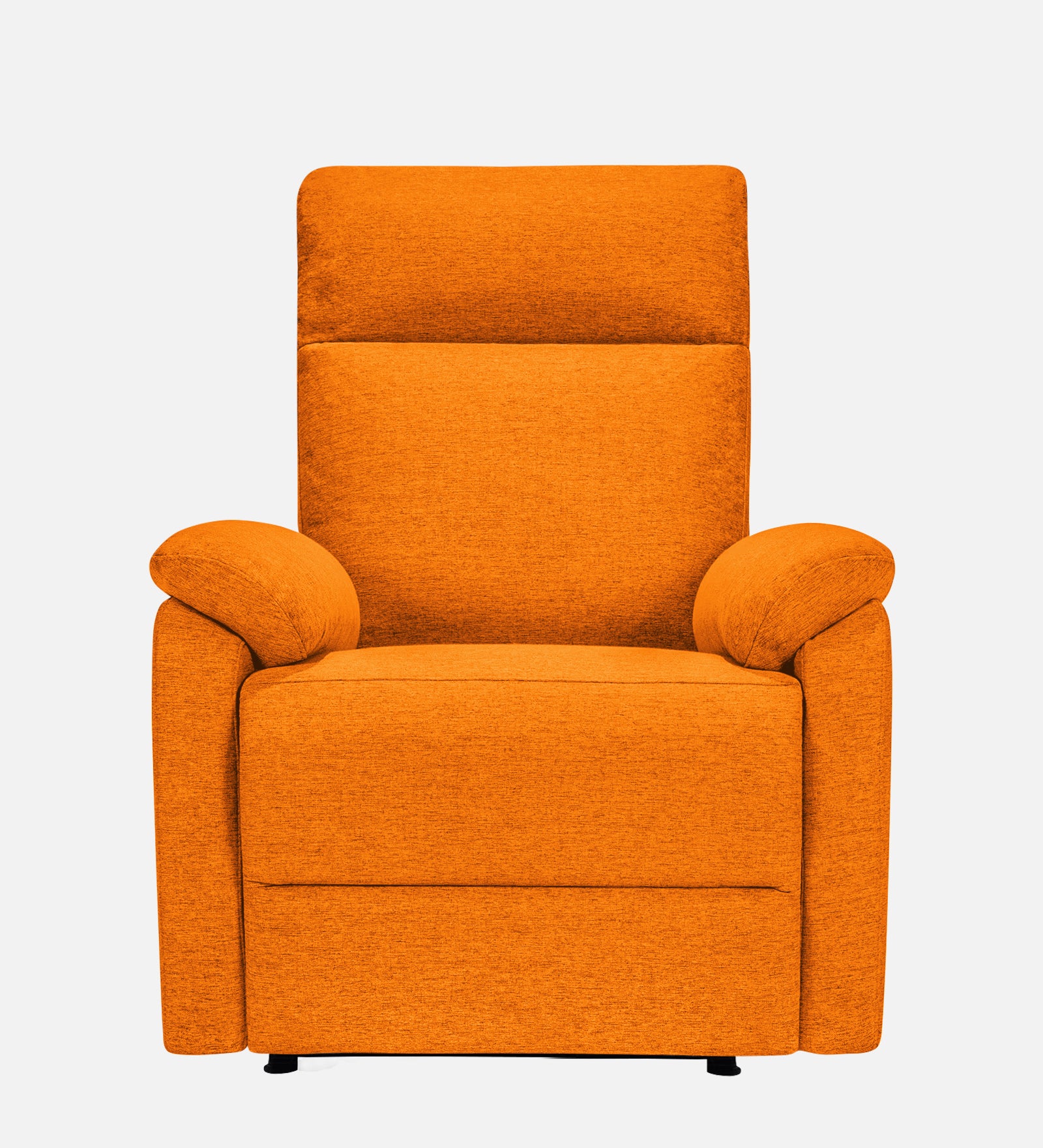 Abby Fabric 1 Seater Motorized Recliner In Vivid Orange Colour - Front View by Febonic Living