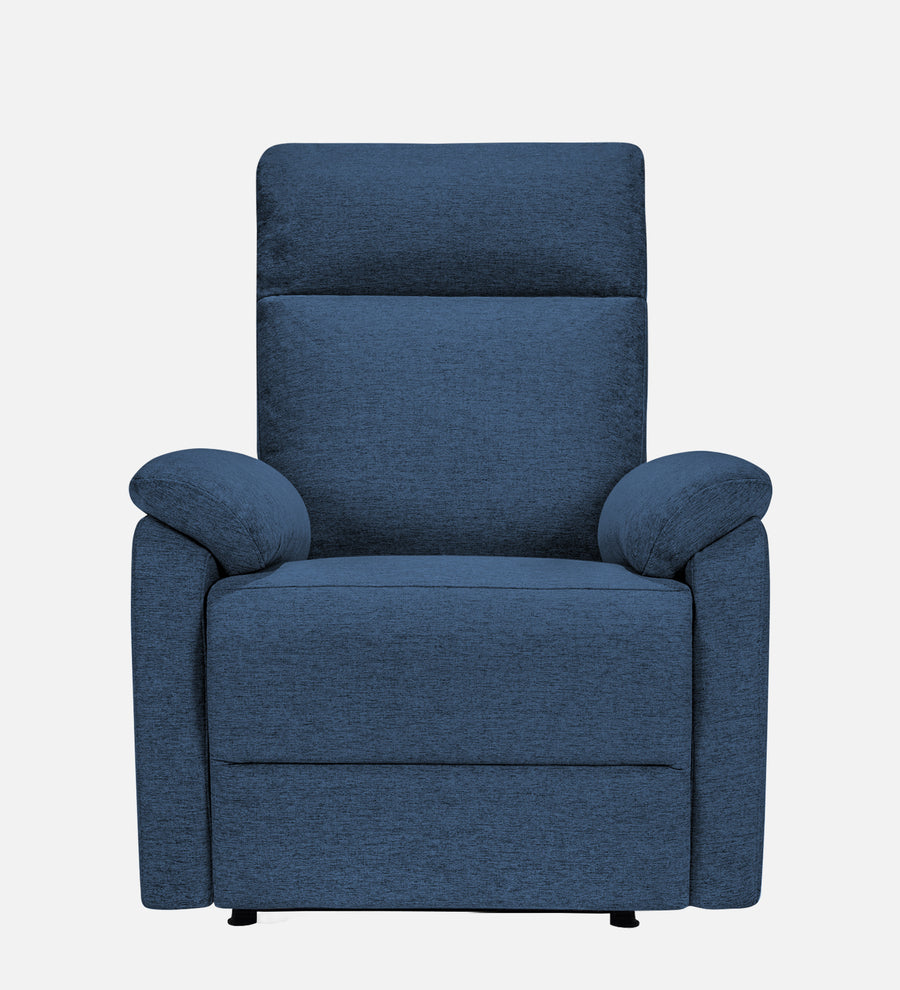 Abby Fabric 1 Seater Motorized Recliner In Light Blue Colour - Front View by Febonic Living