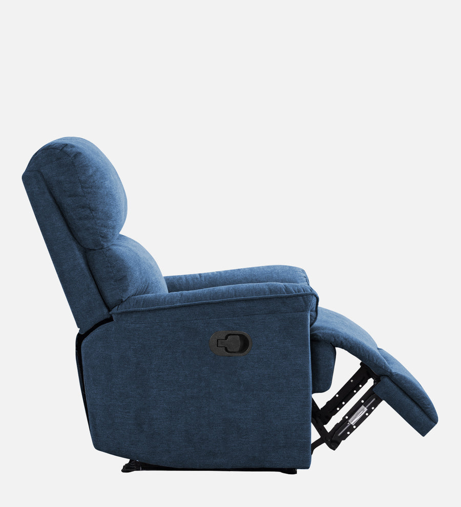Abby Fabric 1 Seater Motorized Recliner In Light Blue Colour - Side View by Febonic Living