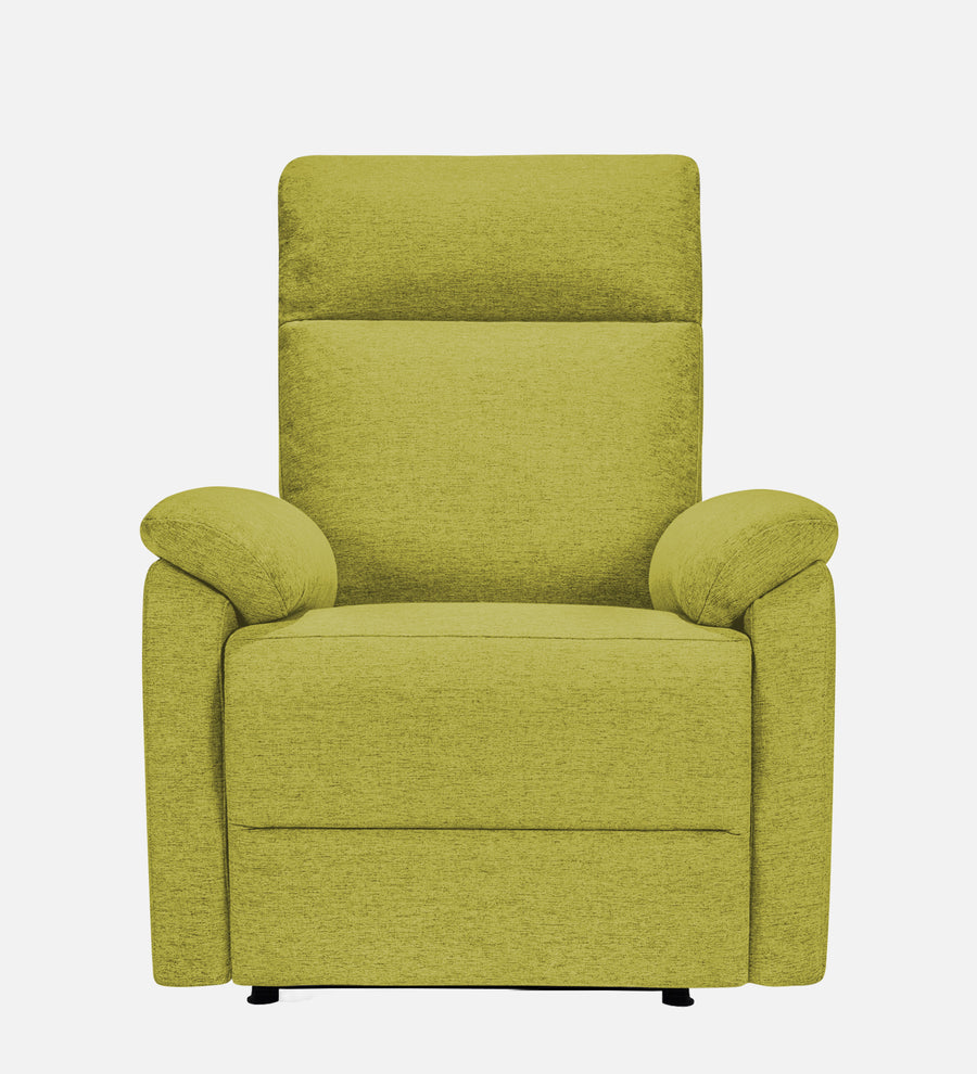 Abby Fabric 1 Seater Motorized Recliner In Parrot Green Colour - Front View by Febonic Living