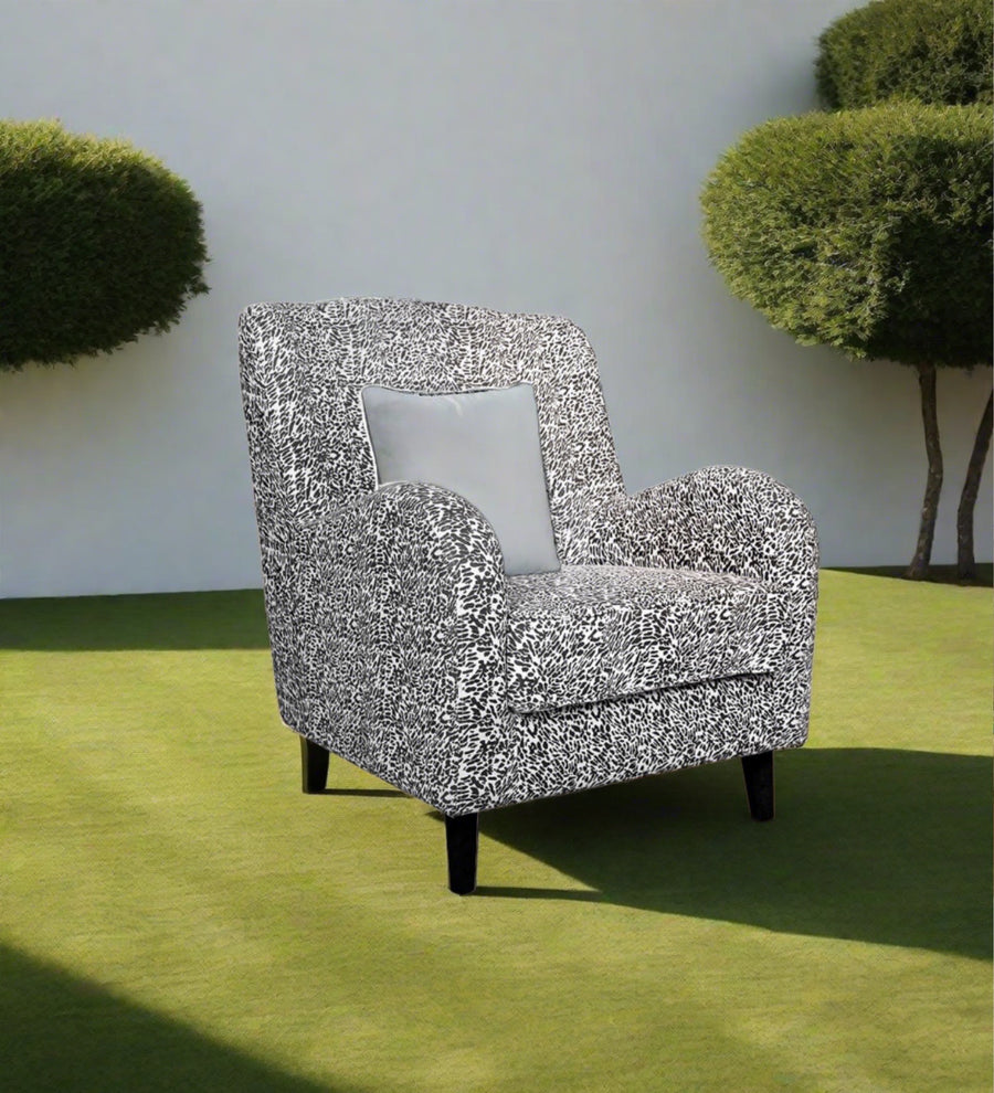 Abruy Animal Printed Fabric Accent Chair - Garden View by Febonic Living
