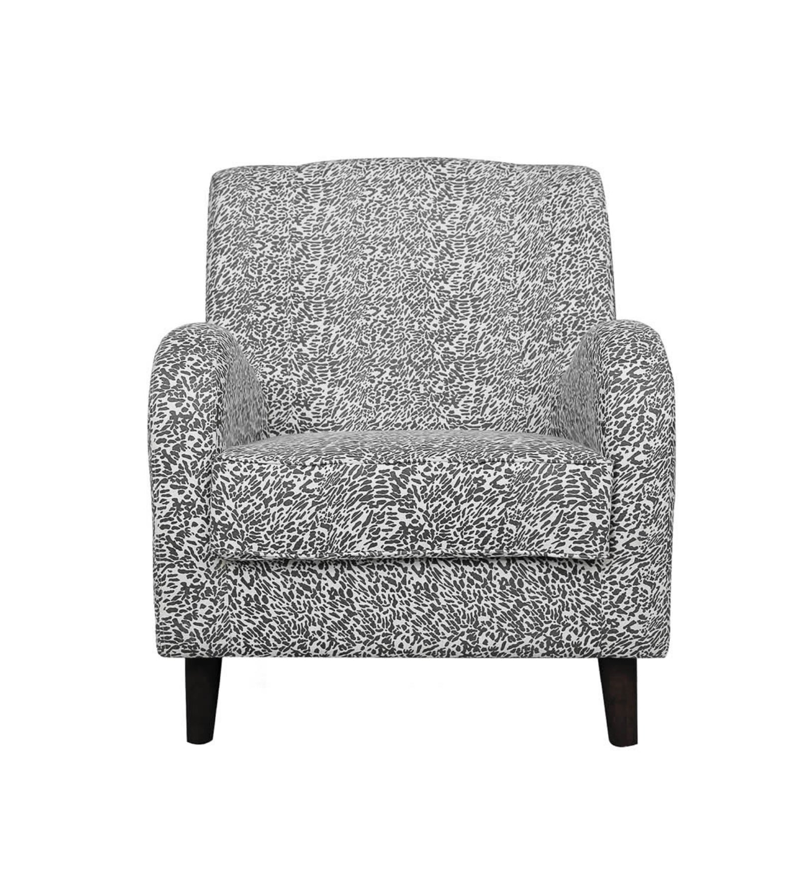 Abruy Animal Printed Fabric Accent Chair -Front View by Febonic Living