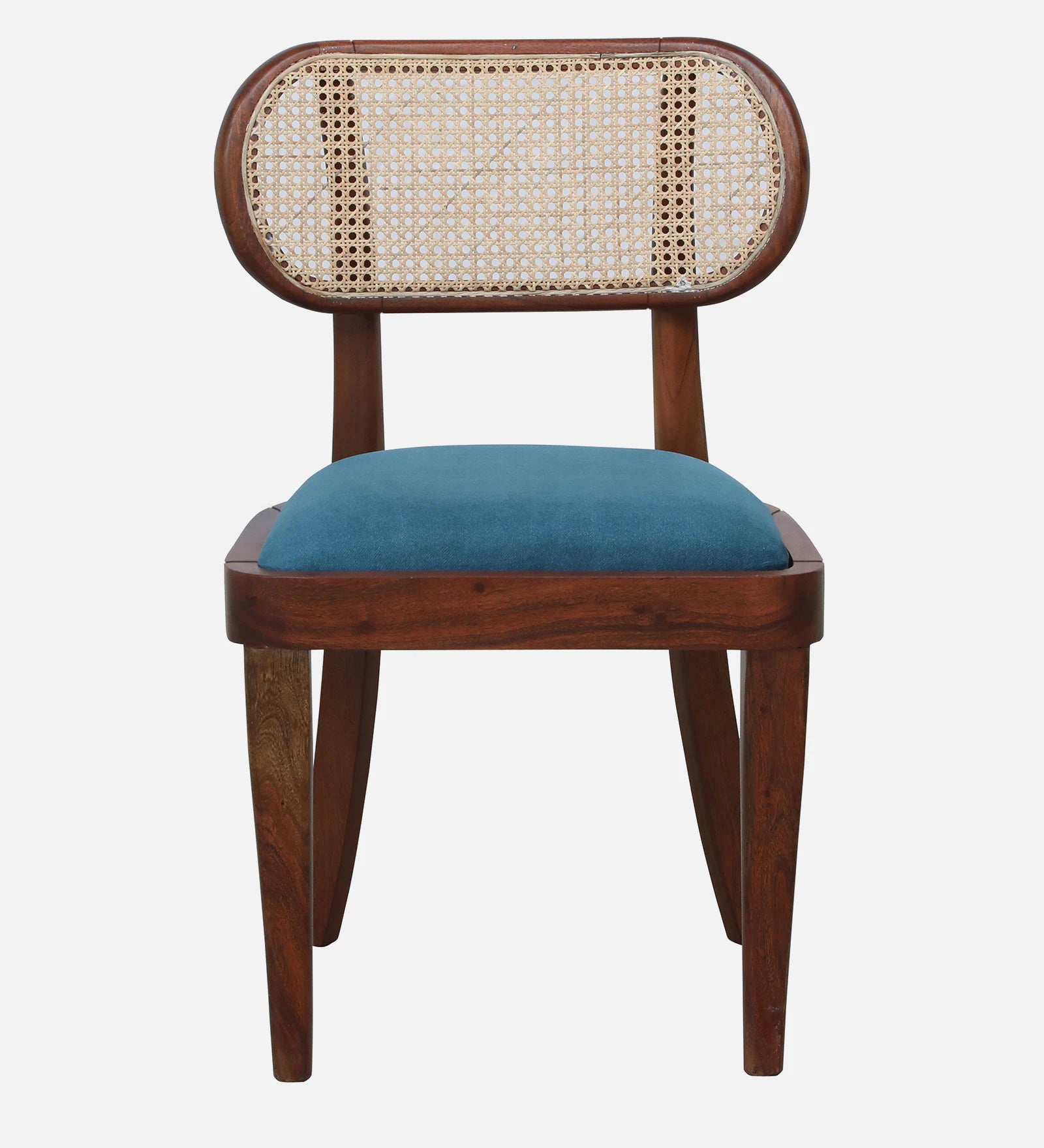 Accra Sheesham Wood Dining Chair In Provincial Teak Finish - Clear View by Febonic Living