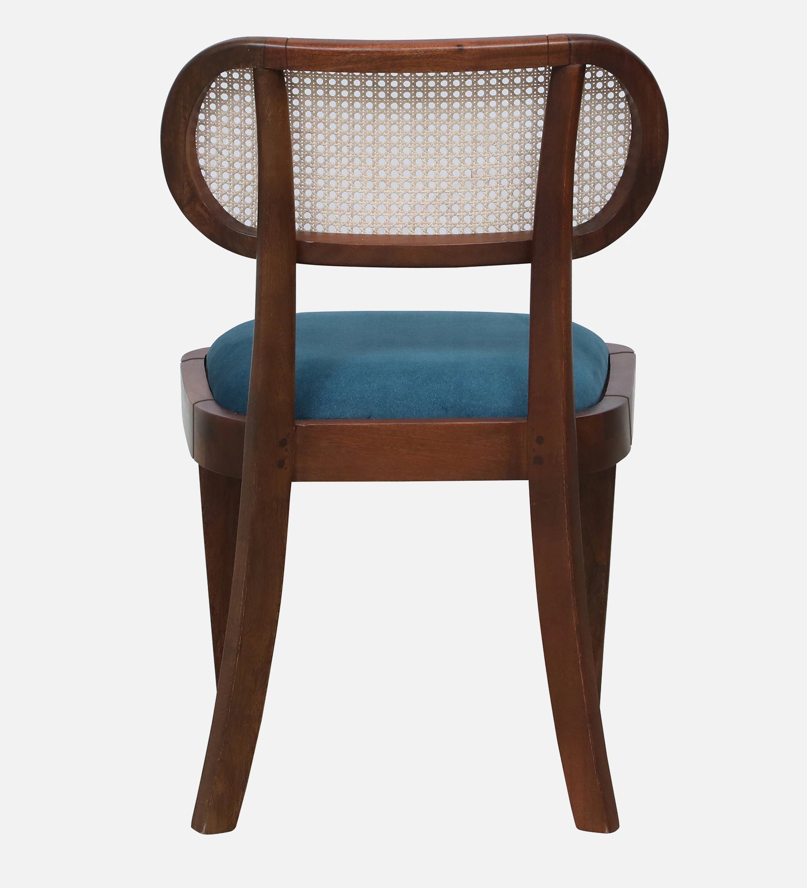 Accra Sheesham Wood Dining Chair In Provincial Teak Finish - Back View by Febonic Living