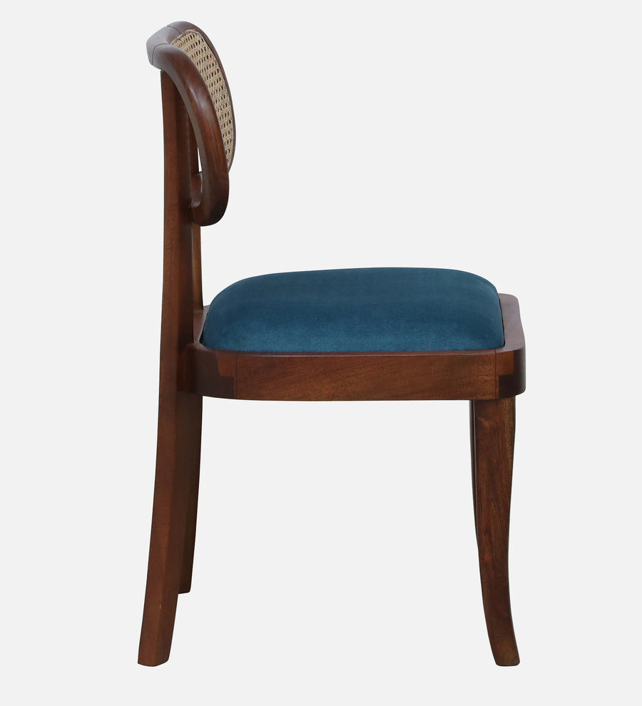 Accra Sheesham Wood Dining Chair In Provincial Teak Finish - Side View by Febonic Living