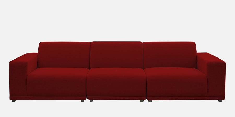 Adam Fabric Lhs Sectional Sofa 3 Ottoman Lounger In Blood Maroon Colour showing sofa front - Febonic Living