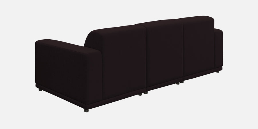 Adam LHS L-Shape Lounger Fabric Sofa - Cara Brown Sofa Back - Febonic Living