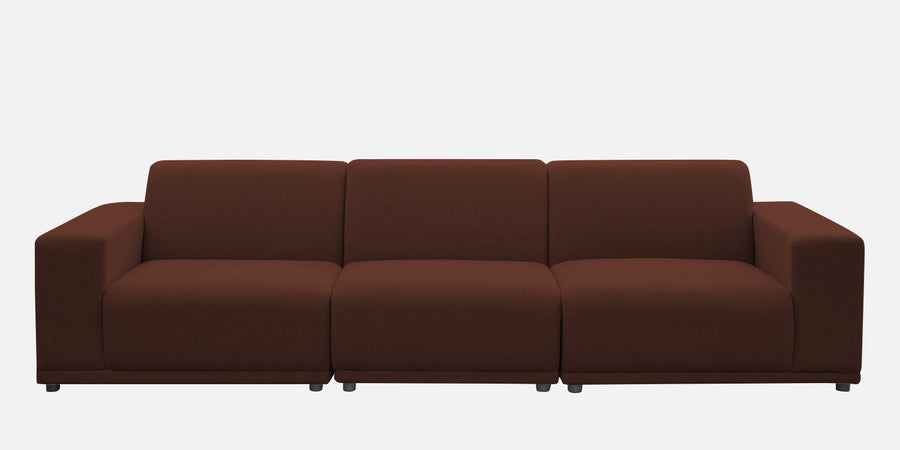 Adam LHS L Shape Lounger Fabric Sofa - Coffee Brown whit - Febonic Living bg