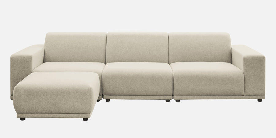 Adam LHS L Shape Lounger Fabric Sofa - Ivory Cream White bg image - Febonic Living
