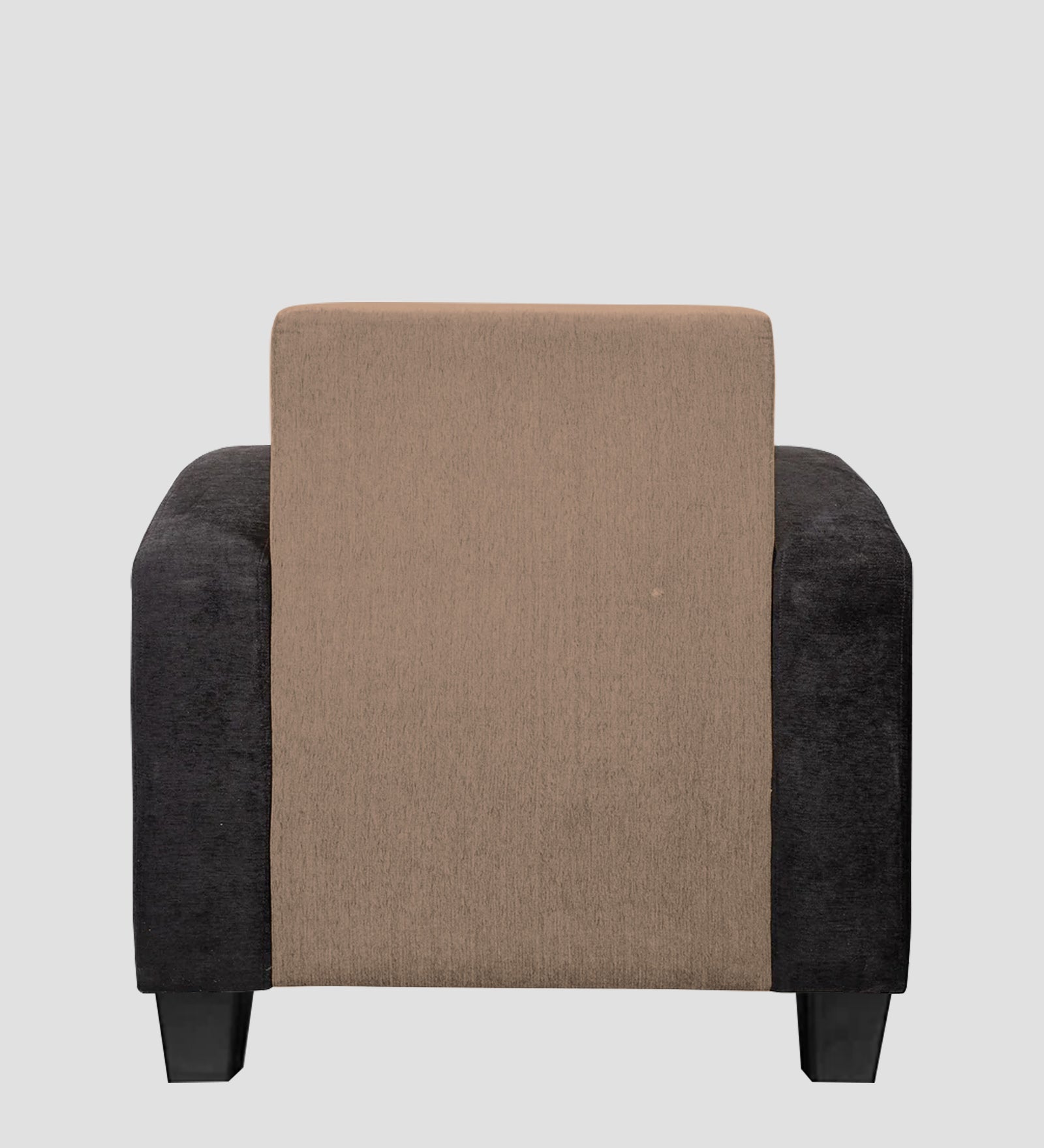 Alex Fabric 1 Seater Sofa In Cookie Beige Colour back view - Febonic Living