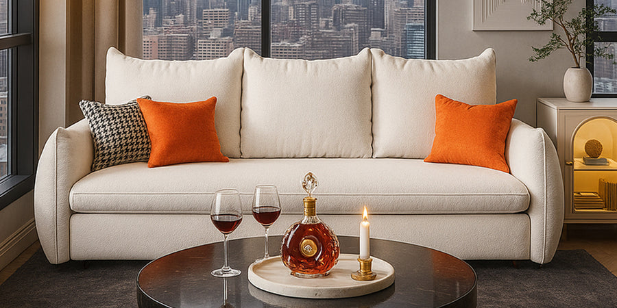 Allison Fabric 3 Seater Pull Out Sofa Cum Bed In Bright White Colour - Febonic Living