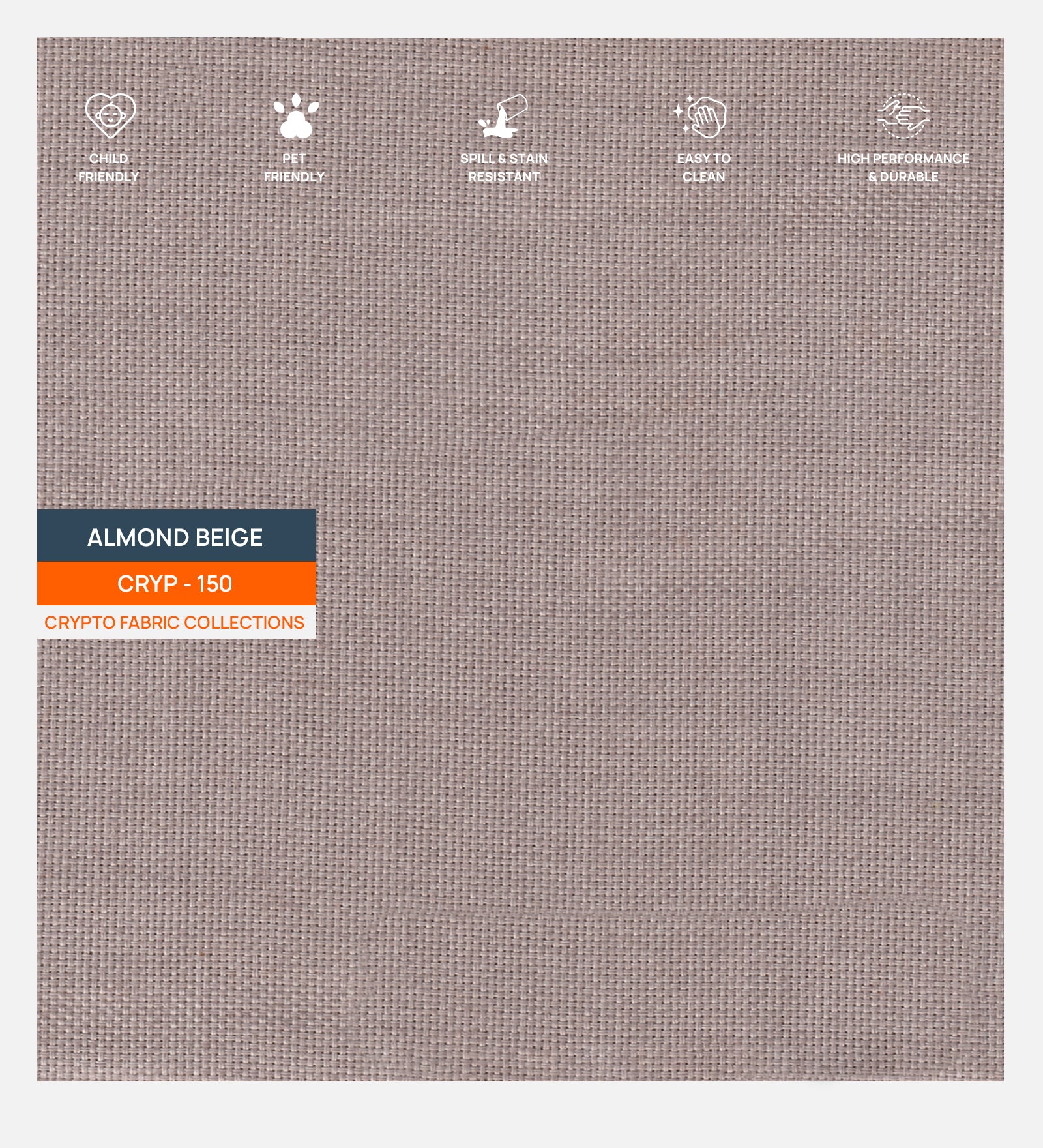 Reva Fabric 1 Seater Sofa In  Almond Beige Colour - Febonic Living