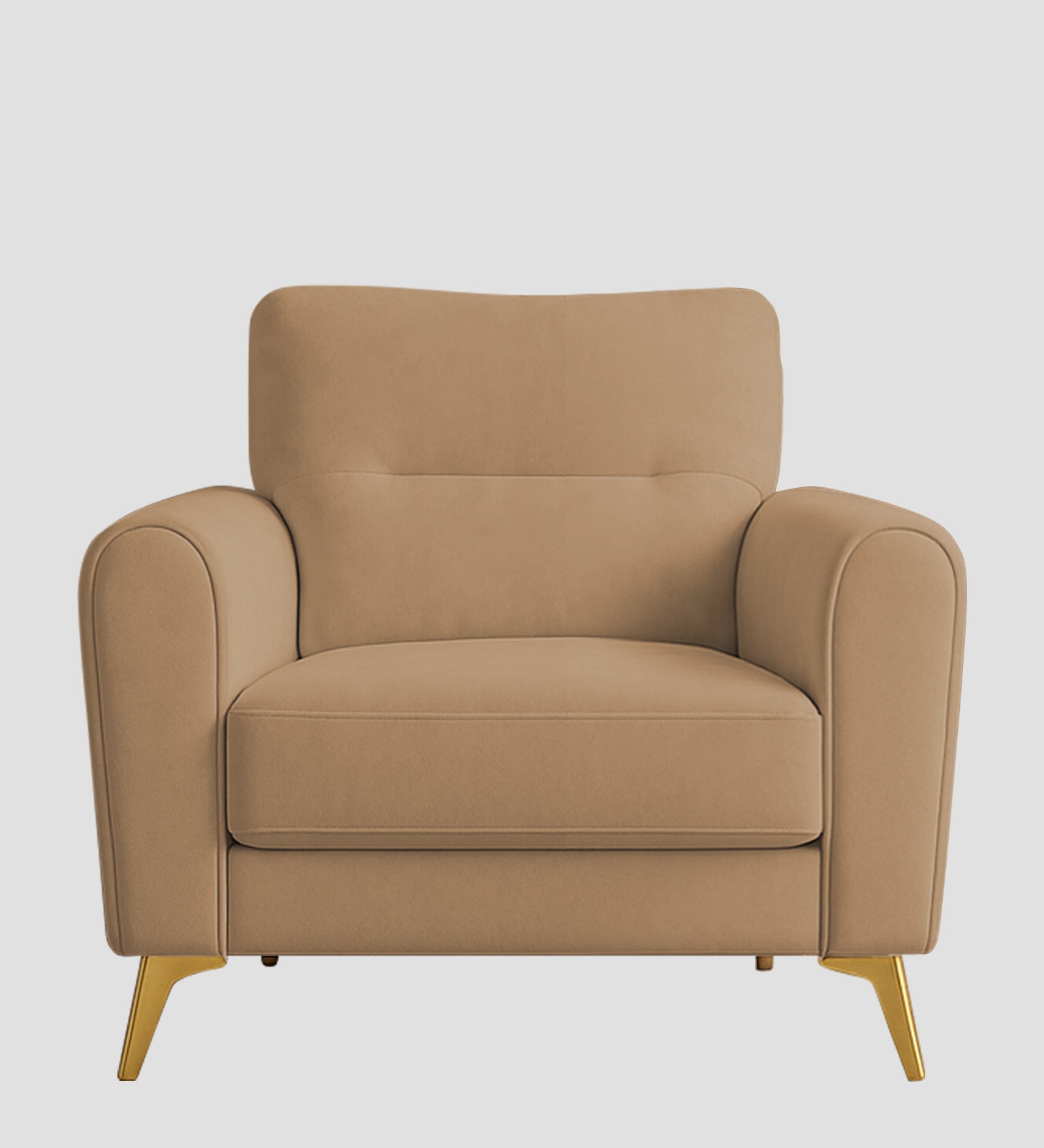 Alpine Fabric 1 Seater Sofa In Copper Brown Colour