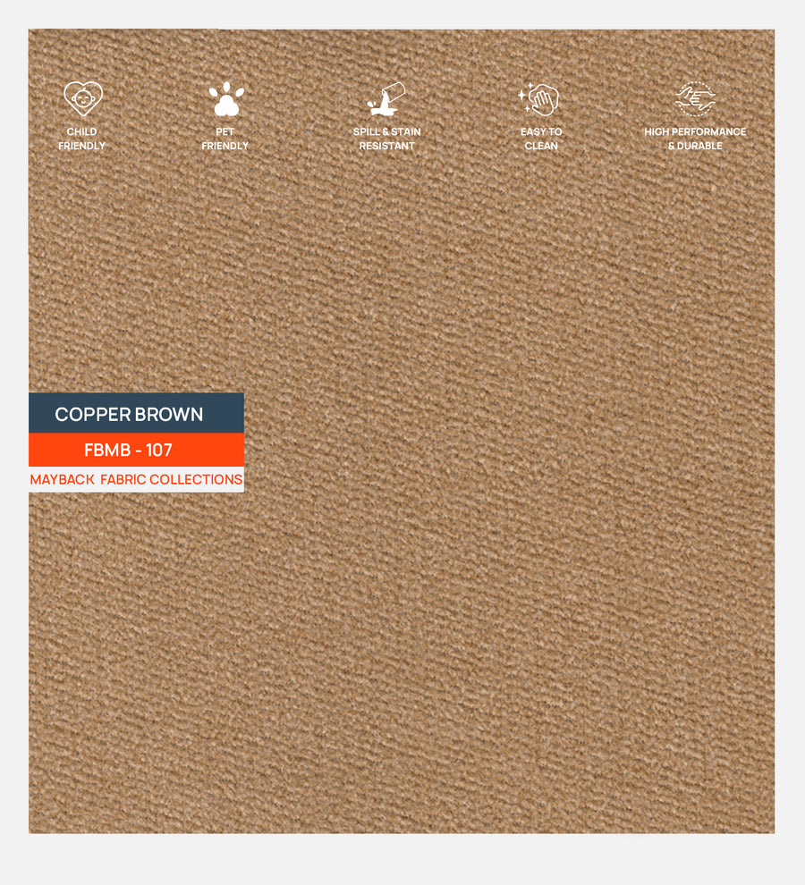Alpine Fabric 1 Seater Sofa In Copper Brown Colour - Febonic Living