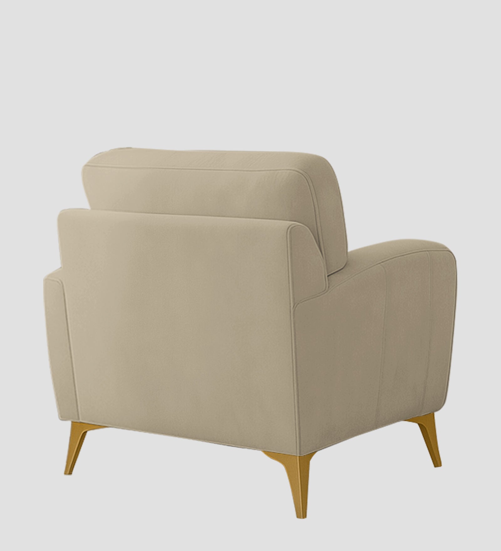 Alpine Fabric 1 Seater Sofa In Cotton Beige Colour