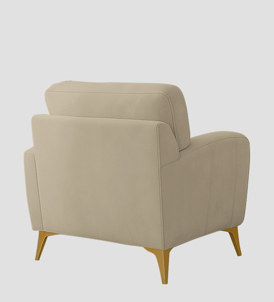 Alpine Fabric 1 Seater Sofa In Cotton Beige Colour - Febonic Living