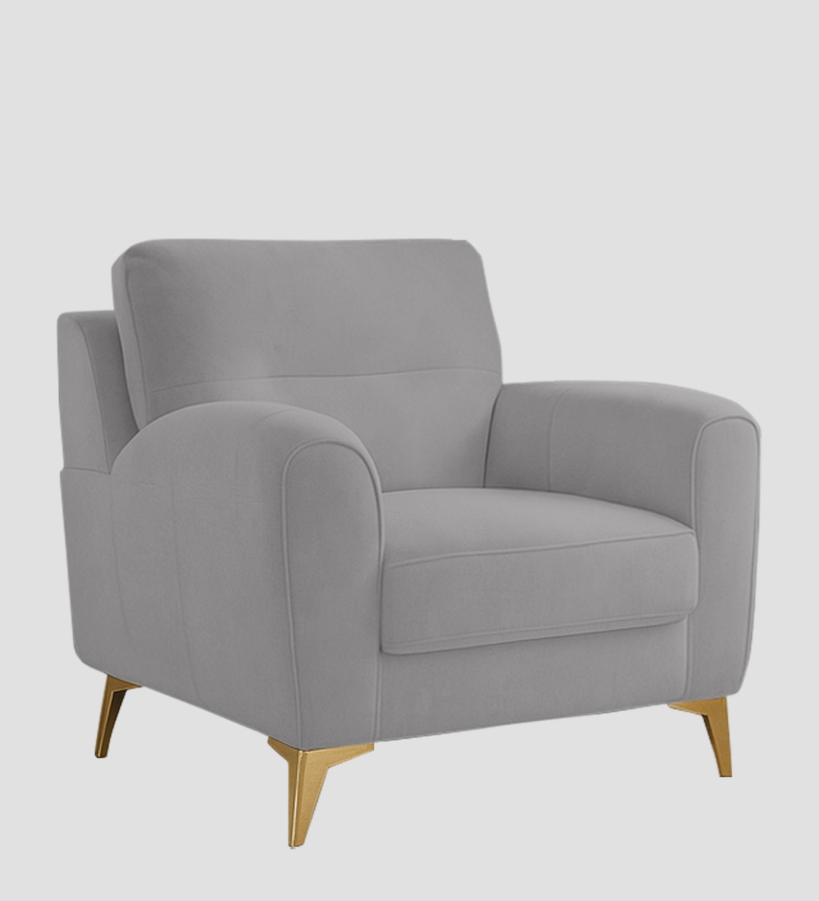 Alpine Fabric 1 Seater Sofa In Dim Grey Colour