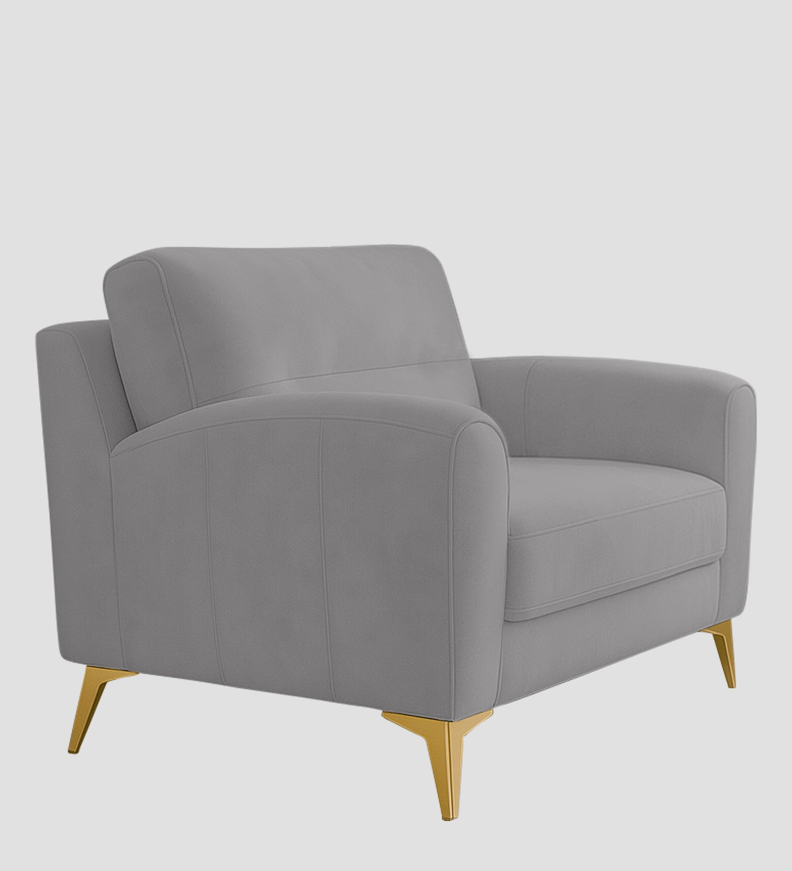 Alpine Fabric 1 Seater Sofa In Dim Grey Colour