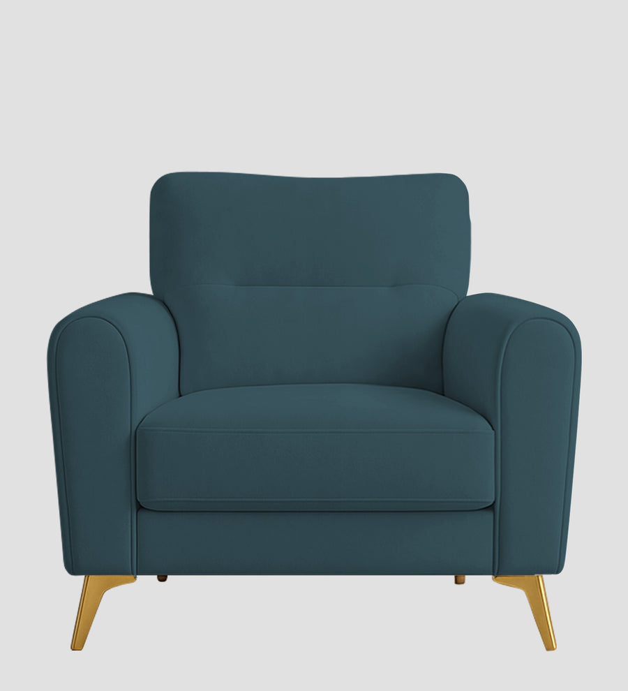 Alpine Fabric 1 Seater Sofa In Sea Blue Colour - Febonic Living