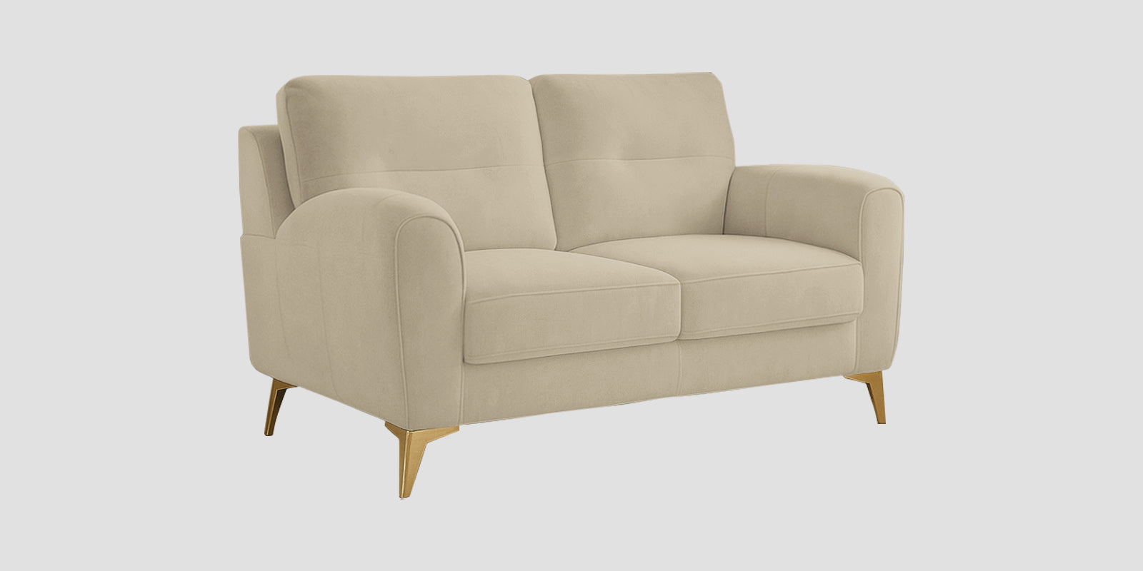 Alpine Fabric 2 Seater Sofa In Cotton Beige Colour