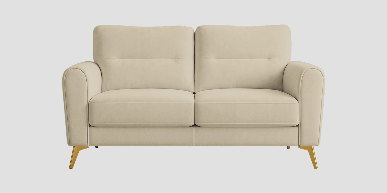 Alpine Fabric 2 Seater Sofa In Cotton Beige Colour