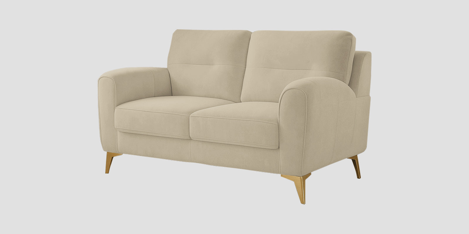 Alpine Fabric 2 Seater Sofa In Cotton Beige Colour