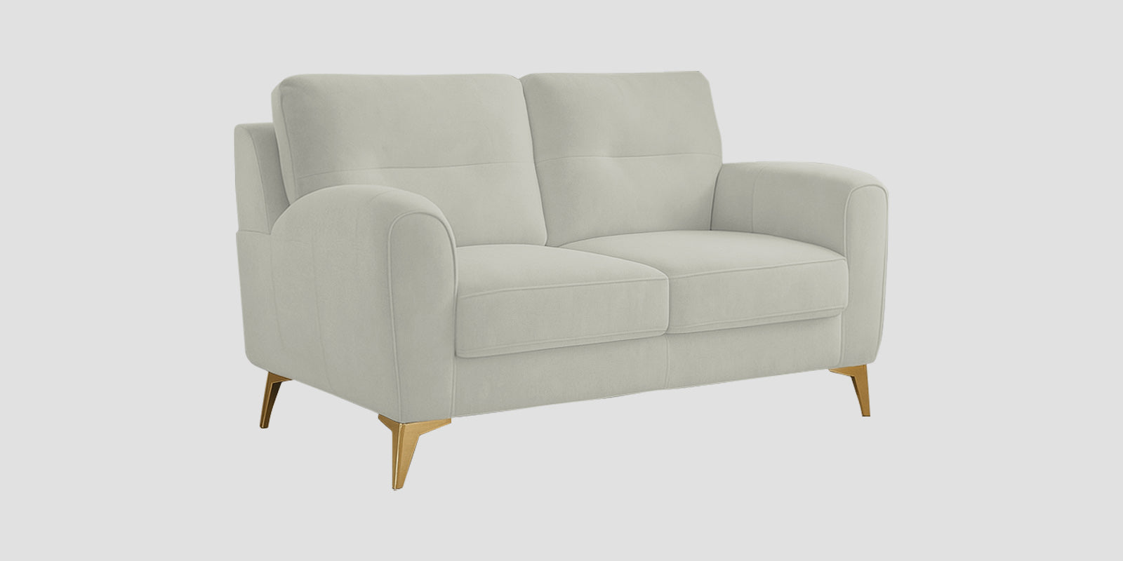Alpine Fabric 2 Seater Sofa In Pearl White Colour