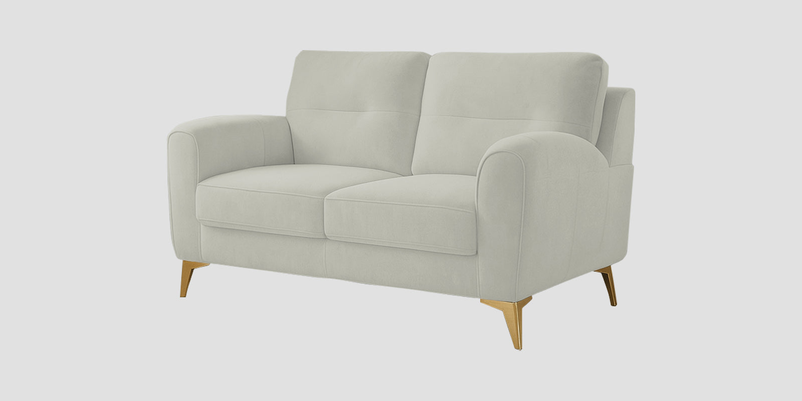 Alpine Fabric 2 Seater Sofa In Pearl White Colour