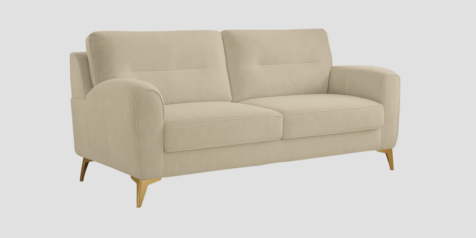Alpine Fabric 3 Seater Sofa In Cotton Beige Colour