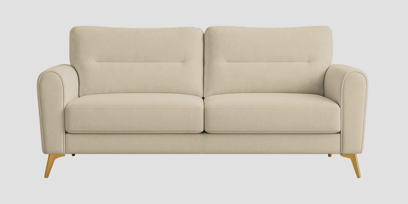 Alpine Fabric 3 Seater Sofa In Cotton Beige Colour