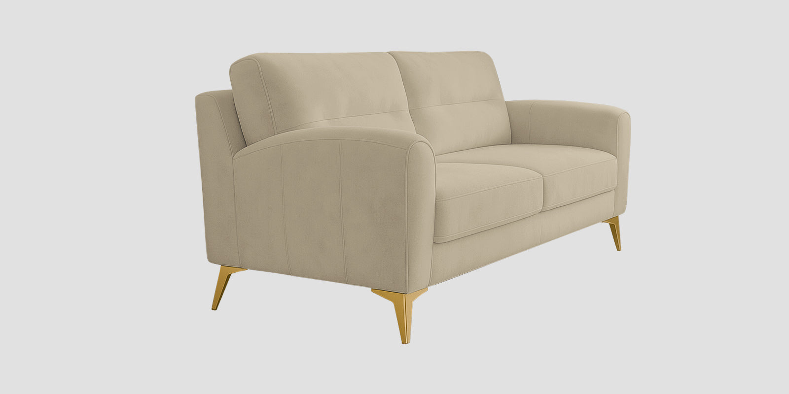 Alpine Fabric 3 Seater Sofa In Cotton Beige Colour