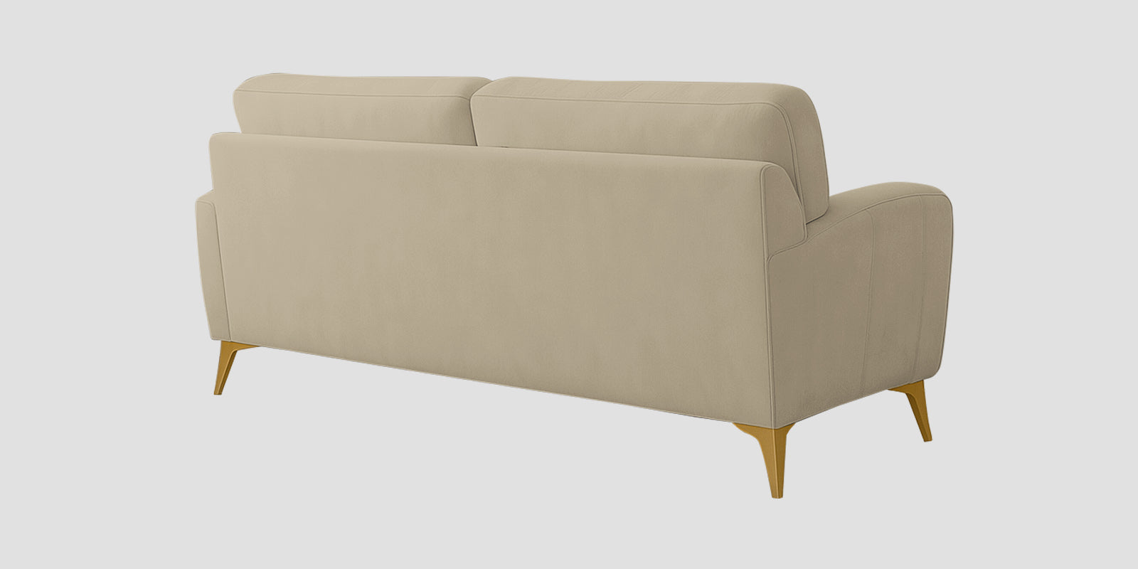 Alpine Fabric 3 Seater Sofa In Cotton Beige Colour