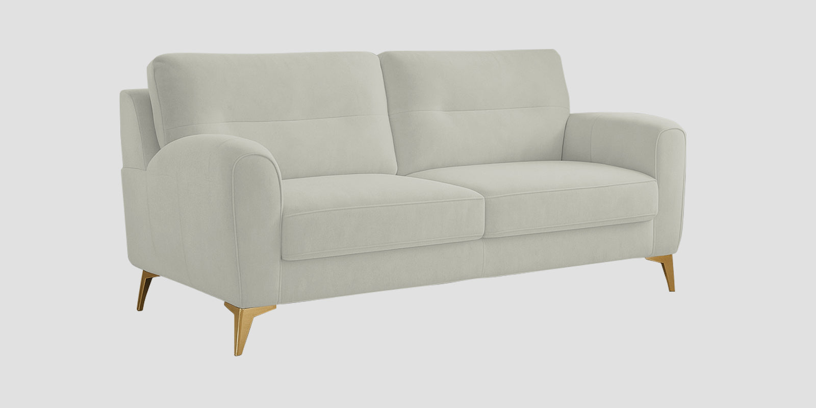 Alpine Fabric 3 Seater Sofa In Pearl White Colour
