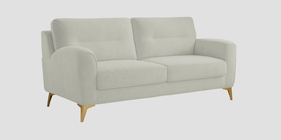 Alpine Fabric 3 Seater Sofa In Pearl White Colour - Febonic Living